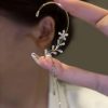 Wedding & Party Jewelry | Classic Drop Rhinestone/Tassels Ear Cuff Gold – Womens