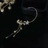 Wedding & Party Jewelry | Classic Drop Rhinestone/Tassels Ear Cuff Gold – Womens