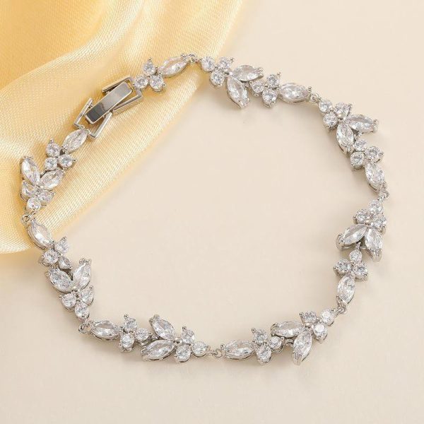 Wedding & Party Jewelry | Classic Oval Cubic Zirconia Tennis Bracelet Silver – Womens