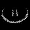 Wedding & Party Jewelry | Classic Rhinestone Tennis Necklace Dangle Earrings Jewelry Sets Silver – Womens