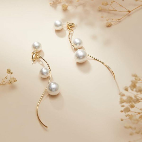 Wedding & Party Jewelry | Classic Zircon/Pearl Dangle Earrings As The Picture – Womens