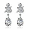 Wedding & Party Jewelry | Elegant Crystal Drop Earrings Pendant Necklaces Jewelry Sets Blue – Womens