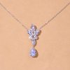 Wedding & Party Jewelry | Elegant Cubic Zirconia Drop Earrings Necklace Jewelry Sets Silver – Womens