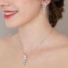 Wedding & Party Jewelry | Elegant Cubic Zirconia Pendant Necklaces/Stud Earrings Jewelry Sets Silver – Womens