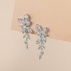 Wedding & Party Jewelry | Elegant Marquise Zircon Drop Earrings Silver – Womens