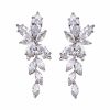 Wedding & Party Jewelry | Elegant Marquise Zircon Drop Earrings Silver – Womens