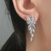 Wedding & Party Jewelry | Elegant Marquise Zircon Drop Earrings Silver – Womens