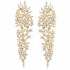 Wedding & Party Jewelry | Elegant Oval Cubic Zirconia Drop Earrings Silver – Womens