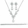 Wedding & Party Jewelry | Elegant Pear Zircon Drop Earrings Bracelet Necklace Jewelry Sets Silver – Womens