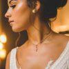 Wedding & Party Jewelry | Elegant Rhinestone Back Necklaces Gold – Womens