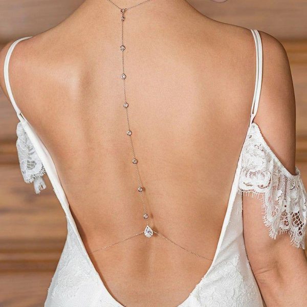 Wedding & Party Jewelry | Elegant Wedding Round Rhinestone Back Necklaces Silver – Womens