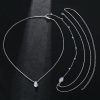 Wedding & Party Jewelry | Elegant Wedding Round Rhinestone Back Necklaces Silver – Womens