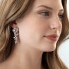 Wedding & Party Jewelry | Luxurious Marquise Rhinestone Drop Earrings Silver – Womens