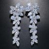 Wedding & Party Jewelry | Luxurious Marquise Rhinestone Drop Earrings Silver – Womens