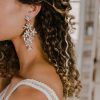 Wedding & Party Jewelry | Luxurious Rhinestone Drop Earrings Silver – Womens