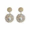 Wedding & Party Jewelry | Pearl Rhinestone Drop Earrings Gold – Womens