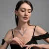 Wedding & Party Jewelry | Pearl/Rhinestone Princess Necklaces Earrings Jewelry Sets Silver – Womens