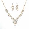 Wedding & Party Jewelry | Pearl/Rhinestone Princess Necklaces Earrings Jewelry Sets Silver – Womens