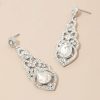 Wedding & Party Jewelry | Romantic Rhinestone Dangle Earrings Silver – Womens