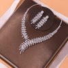 Wedding & Party Jewelry | Shining Rhinestone Tassels Necklace Earrings Jewelry Sets Silver – Womens