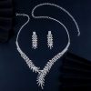 Wedding & Party Jewelry | Shining Rhinestone Tassels Necklace Earrings Jewelry Sets Silver – Womens