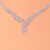 Wedding & Party Jewelry | Shining Rhinestone Tassels Necklace Earrings Jewelry Sets Silver – Womens