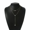 Wedding & Party Jewelry | Simple Special Occasion/Daily/Prom Irregular Cubic Zirconia Pearl Necklaces As Picture – Womens