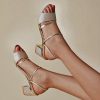 Wedding Shoes | Women’s Sandals Shoes Wedding Daily Cocktail Leather Block Heel Open Toe Casual Simple Color Block Slip On Shoes Gold – Womens