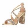 Wedding Shoes | Women’s Wedding Shoes Glitter Block Heel Open Toe Wedding Sandals Bridal Shoes Elegant Party Prom Evening Cocktail Shoes Gold – Womens