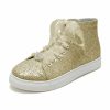 Wedding Shoes | Women’s Wedding Shoes Glitter Flat Heel Round Toe Bridal Shoes Wedding Sneakers Lace-up Rhinestone Wedding Shoes White Smoke – Womens