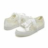 Wedding Shoes | Women’s Wedding Shoes Lace Satin Bridal Shoes Wedding Sneakers Rhinestone Flat Heel Shoes White – Womens