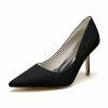 Wedding Shoes | Women’s Wedding Shoes Lace Satin High Heel Point Toe Wedding Heels Bridesmaid Shoes Elegant Simple Wedding Work Party Evening Shoes White – Womens