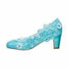 Wedding Shoes | Women’s Wedding Shoes Lace Satin High Heel Round Toe Wedding Heels Bridal Shoes Flower Rhinestone Lace Elegant Vintage Wedding Shoes Silver – Womens