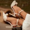 Wedding Shoes | Women’s Wedding Shoes Leather High Heel Peep Toe Ankle Strap Sandals Wedding Sandals Bridal Shoes Pearl Elegant Wedding Party Prom Evening Cocktail Shoes Beige – Womens