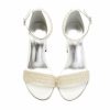 Wedding Shoes | Women’s Wedding Shoes Pearl Ankle Strap Sandals Wedding Sandals Bridal Shoes Elegant Open Toe Wedding Party Shoes White – Womens