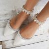 Wedding Shoes | Women’s Wedding Shoes Pearl Rhinestone Buckle Wedding Flats Bridal Shoes Elegant Point Toe Wedding Shoes Ivory – Womens