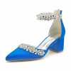 Wedding Shoes | Women’s Wedding Shoes Rhinestone Chunky Heel Block Heel Wedding Heels Bridal Shoes Elegant Point Toe Wedding Party Evening Cocktail Shoes Ivory – Womens