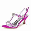 Wedding Shoes | Women’s Wedding Shoes Rhinestone Wedding Sandals Bridal Shoes Open Toe High Heel Wedding Party Prom Cocktail Shoes White – Womens