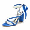 Wedding Shoes | Women’s Wedding Shoes Satin Block Heel Open Toe Wedding Sandals Bridal Shoes Pearl Elegant Wedding Shoes Ivory – Womens