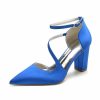 Wedding Shoes | Women’s Wedding Shoes Satin Block Heel Point Toe Wedding Heels Bridesmaid Shoes Elegant Simple Wedding Party Evening Shoes Champagne – Womens