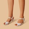 Wedding Shoes | Women’s Wedding Shoes Satin High Heel Open Toe Wedding Sandals Bridesmaid Shoes Elegant Simple Daily Prom Cocktail Shoes Ivory – Womens