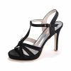 Wedding Shoes | Women’s Wedding Shoes Satin High Heel Platform Open Toe Wedding Sandals Bridesmaid Shoes Elegant Simple Wedding Party Prom Evening Shoes Ivory – Womens