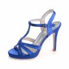 Wedding Shoes | Women’s Wedding Shoes Satin High Heel Platform Open Toe Wedding Sandals Bridesmaid Shoes Elegant Simple Wedding Party Prom Evening Shoes Ivory – Womens