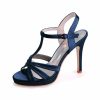 Wedding Shoes | Women’s Wedding Shoes Satin High Heel Platform Open Toe Wedding Sandals Bridesmaid Shoes Elegant Simple Wedding Party Prom Evening Shoes Ivory – Womens