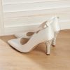 Wedding Shoes | Women’s Wedding Shoes Satin High Heel Point Toe Wedding Heels Bridal Shoes Ankle Strap Heels Rhinestone Elegant Wedding Party Prom Evening Shoes Ivory – Womens