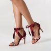 Wedding Shoes | Women’s Wedding Shoes Satin Lace-Up Open Toe Wedding Sandals Bridal Shoes Rhinestone Ribbon Tie High Heel Wedding Party Cocktail Elegant Sexy Shoes Champagne – Womens