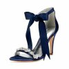 Wedding Shoes | Women’s Wedding Shoes Satin Lace-Up Open Toe Wedding Sandals Bridal Shoes Rhinestone Ribbon Tie High Heel Wedding Party Cocktail Elegant Sexy Shoes Champagne – Womens