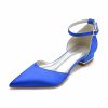 Wedding Shoes | Women’s Wedding Shoes Satin Point Toe Wedding Flats Bridesmaid Shoes Elegant Simple Flat Heel Low Heel Shoes Ivory – Womens