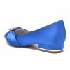 Wedding Shoes | Women’s Wedding Shoes Satin Round Toe Wedding Flats Bridal Shoes Junior Bridesmaid Shoes Rhinestone Elegant Simple Flat Heel Low Heel Shoes Royal Blue – Womens