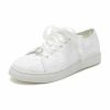 Wedding Shoes | Women’s Wedding Sneakers Rhinestone Ribbon Tie Wedding Shoes Flat Heel Wedding Daily Shoes White – Womens